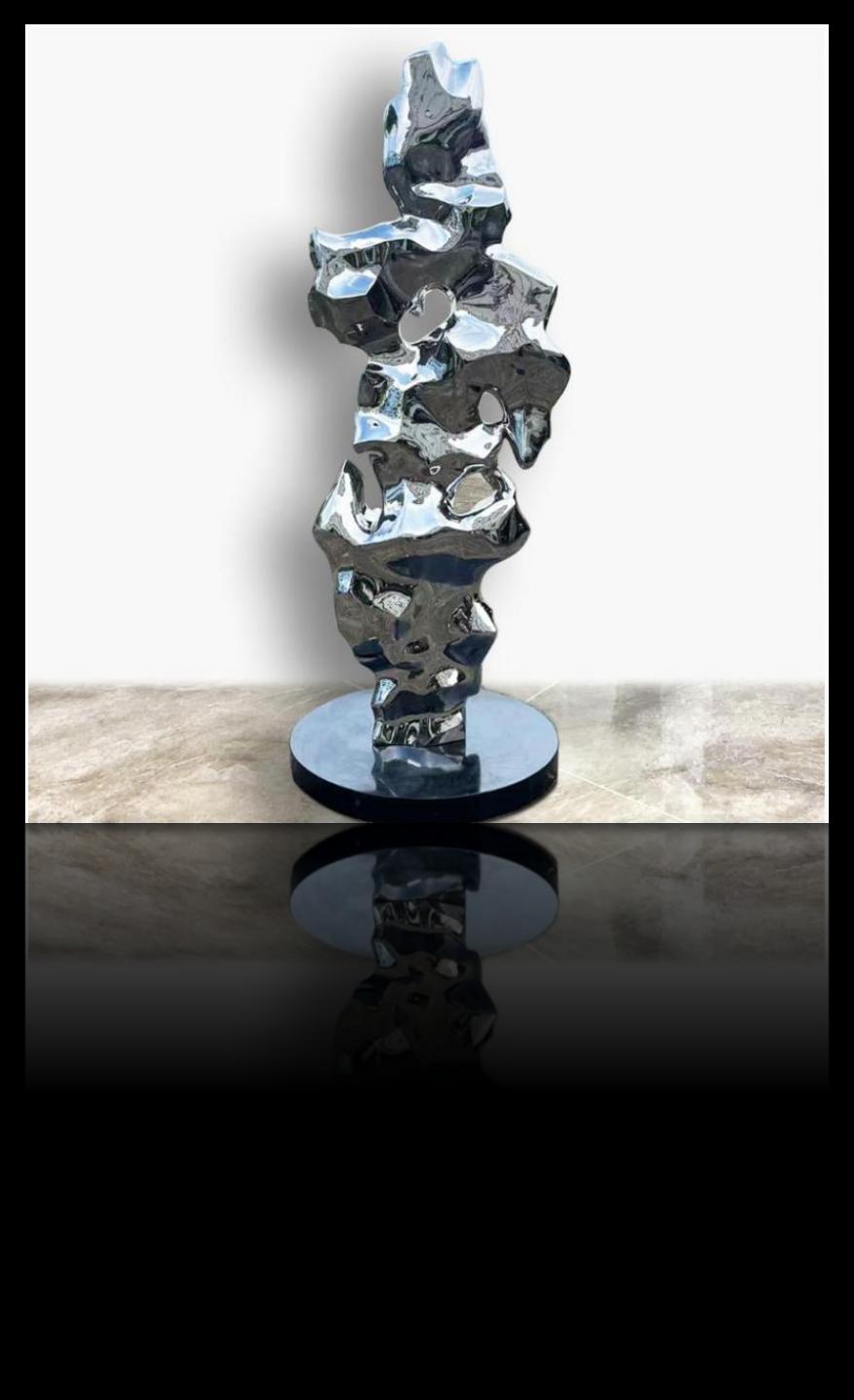 Architectural stainless steel sculpture project design detail