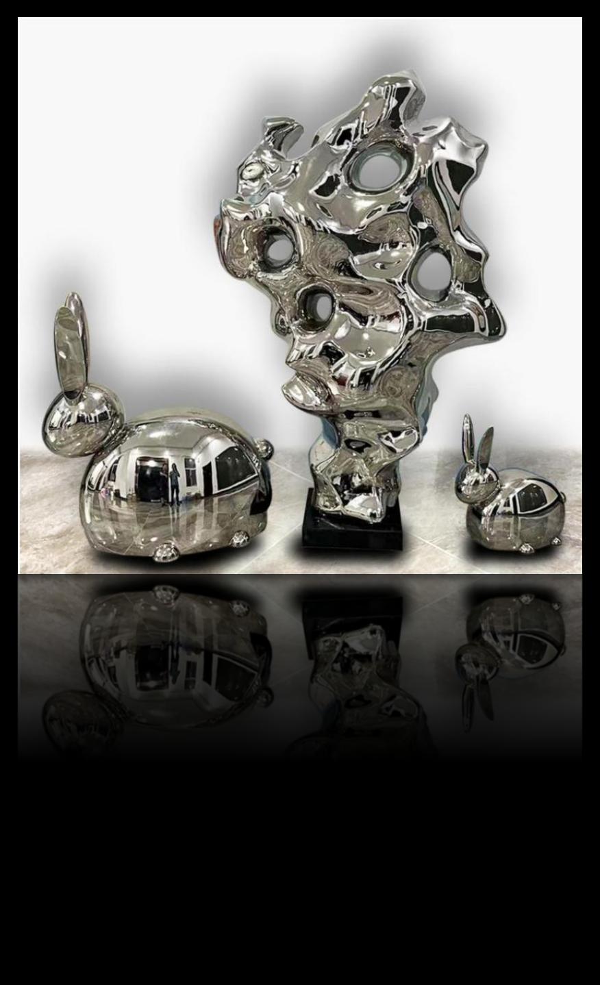 Architectural stainless steel sculpture project design detail