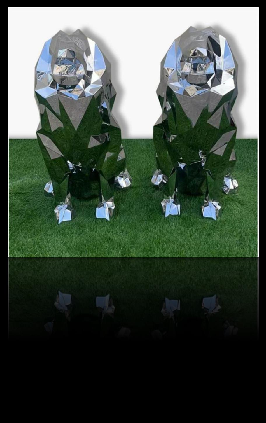 Architectural stainless steel sculpture project design detail