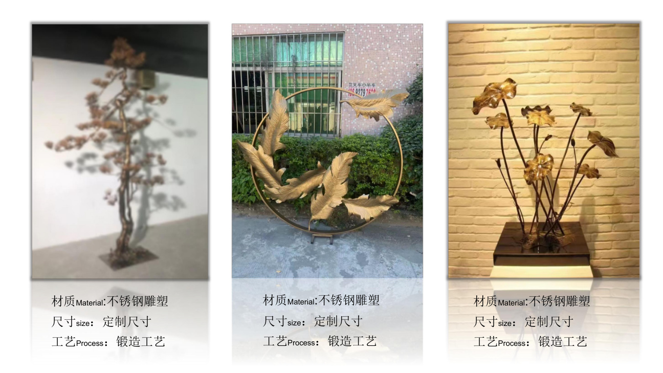 Architectural stainless steel sculpture catalogue spread
