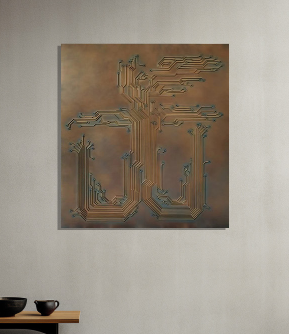 Decorative objects and wall art project design detail