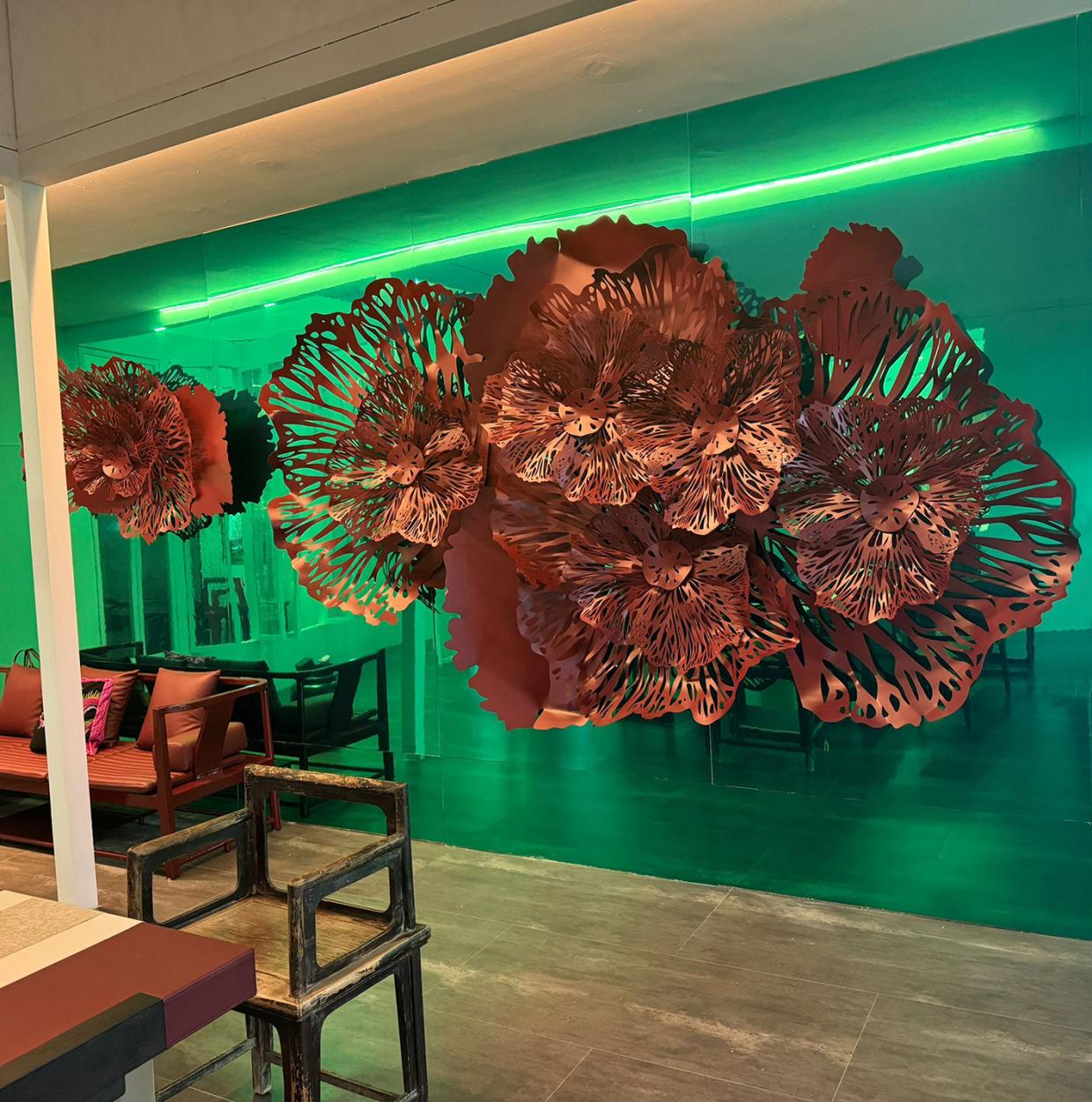 Decorative objects and wall art project design detail