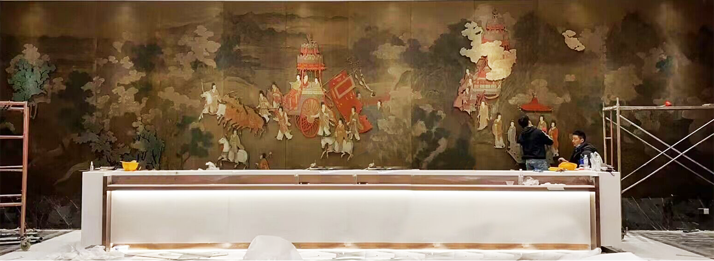 Decorative objects and wall art project design detail