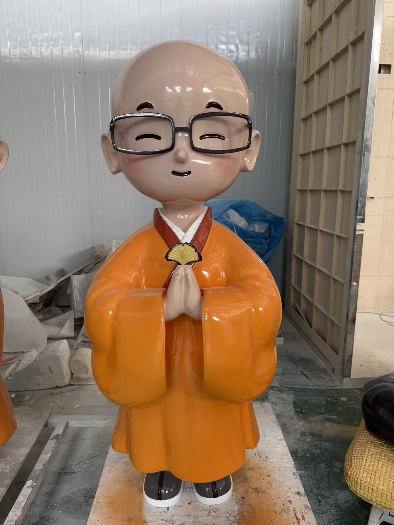 Character and IP sculpture in its original project or workshop setting