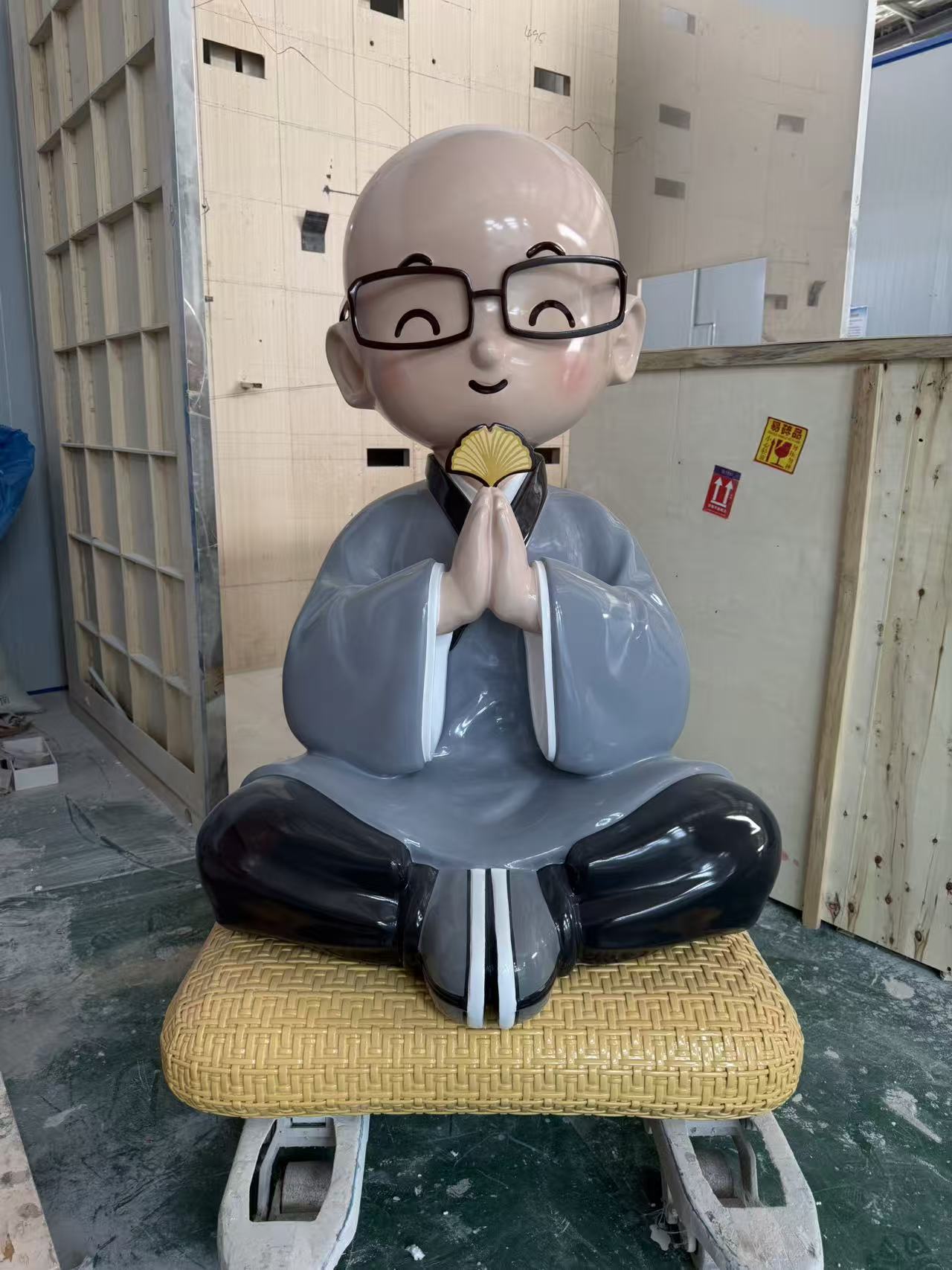 Character and IP sculpture in its original project or workshop setting
