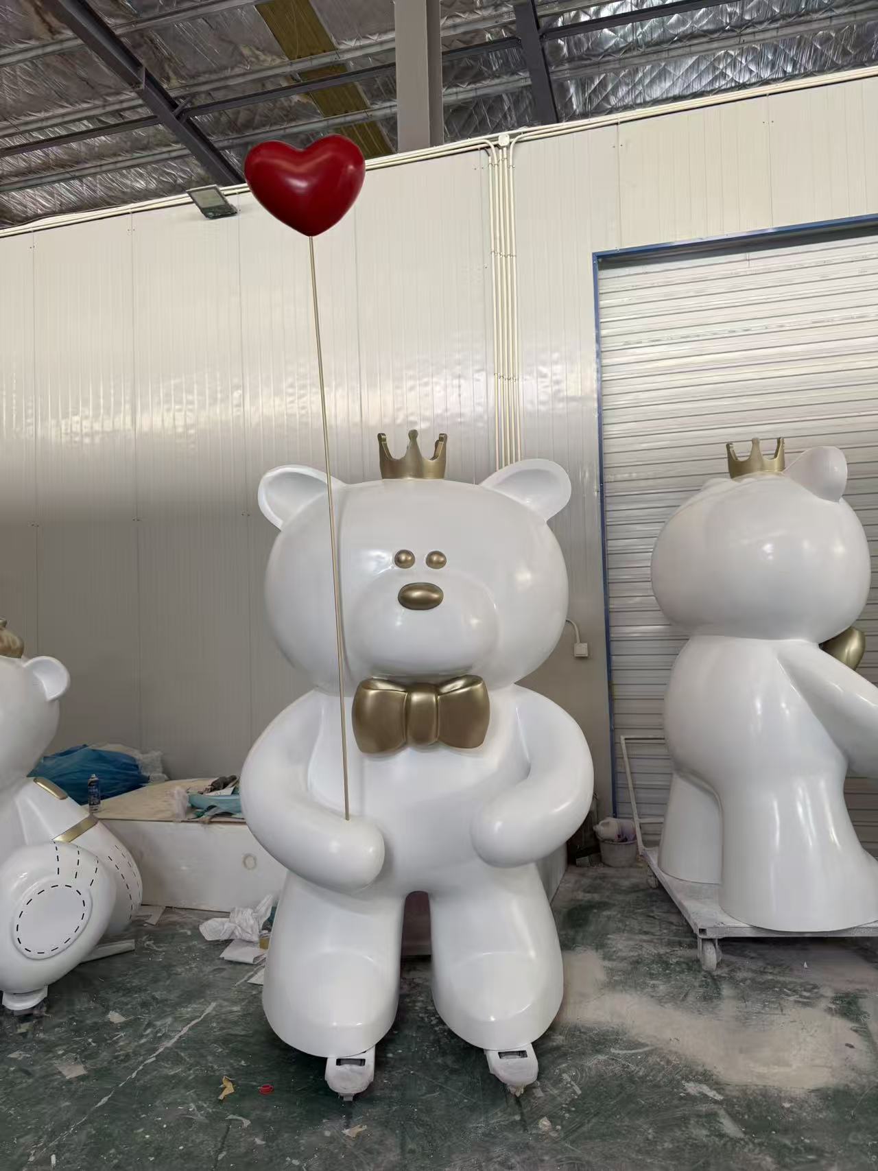 Character and IP sculpture in its original project or workshop setting