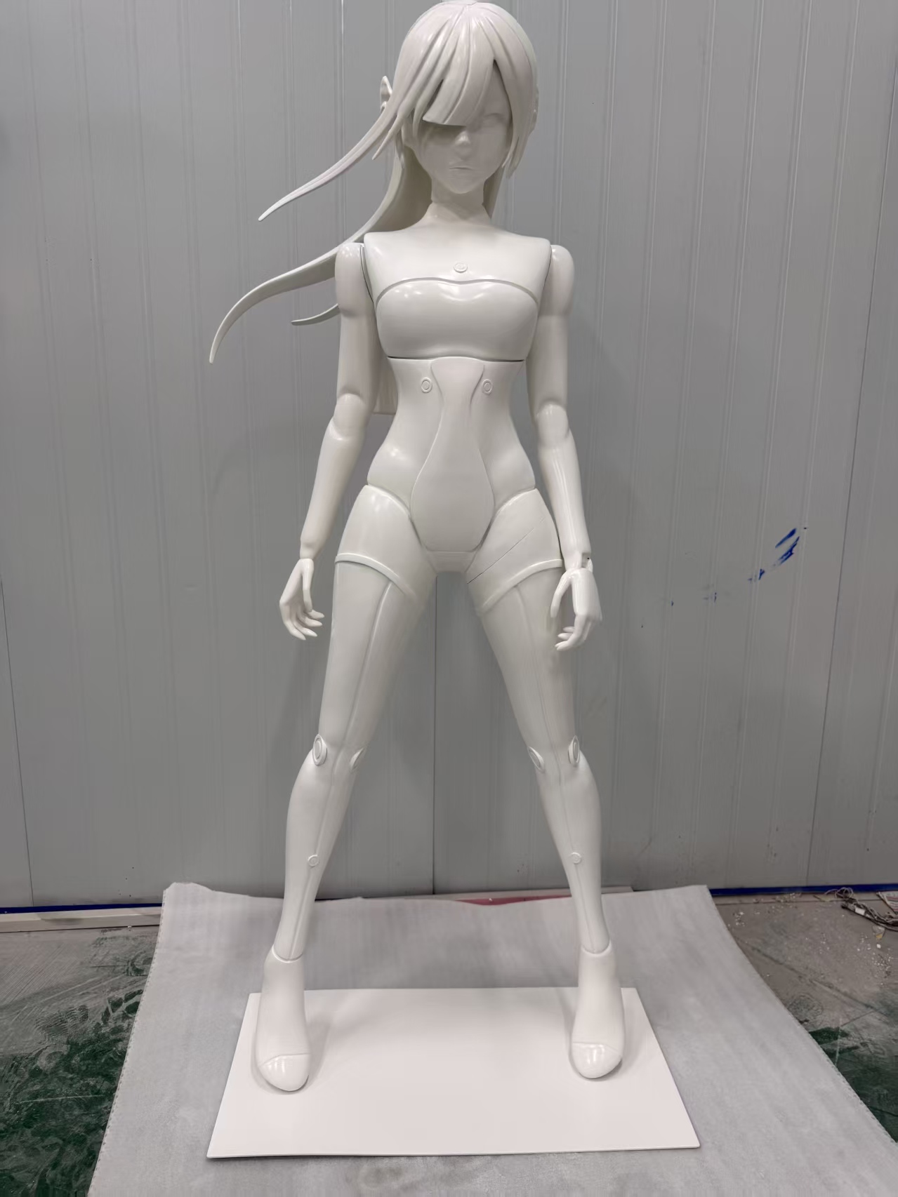 Character and IP sculpture in its original project or workshop setting