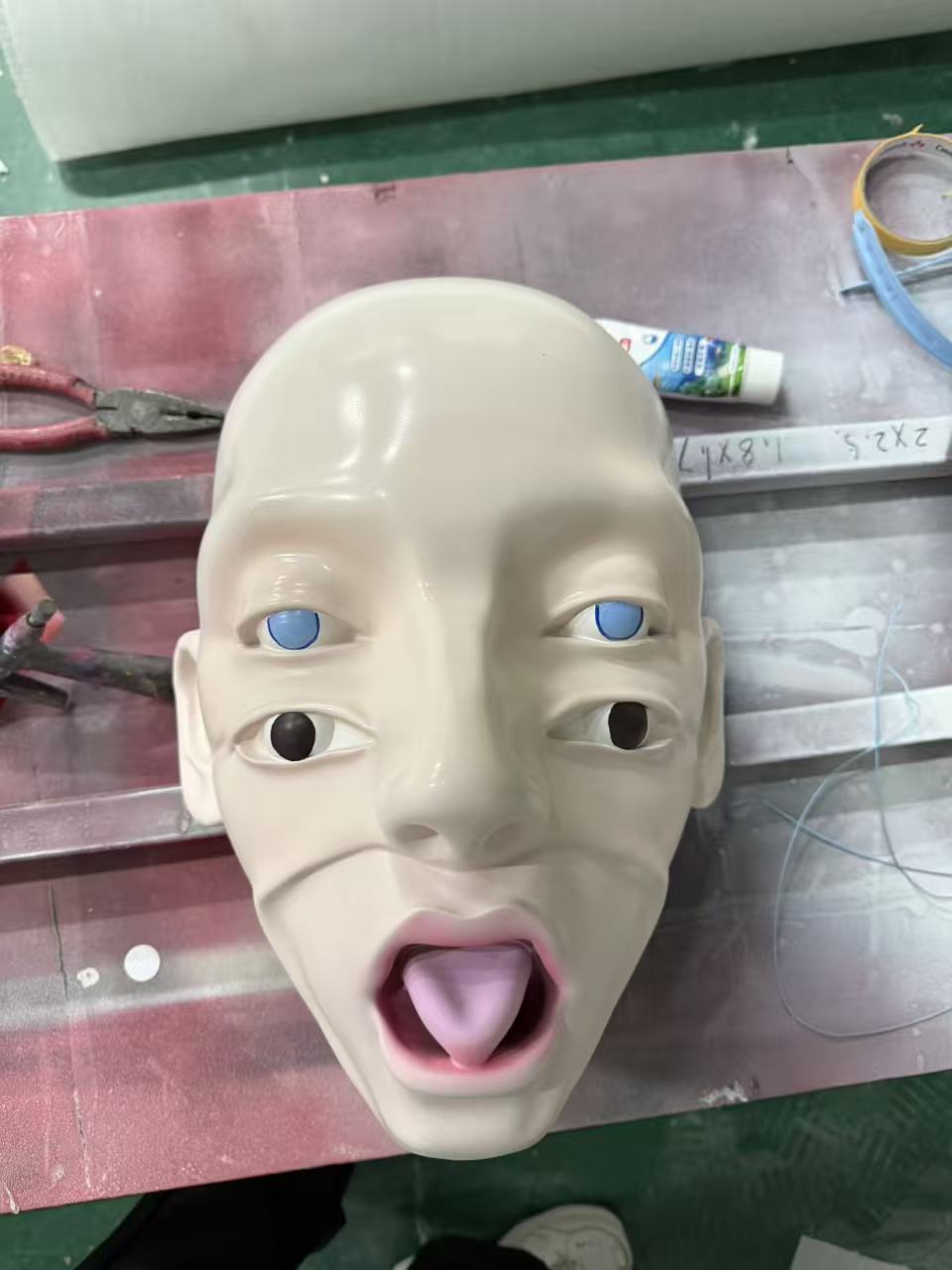 Custom landmark sculpture in its original project or workshop setting
