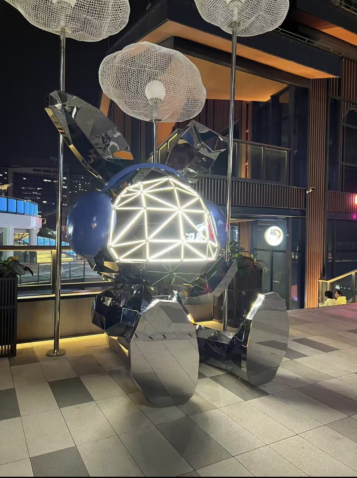 Custom landmark sculpture in its original project or workshop setting