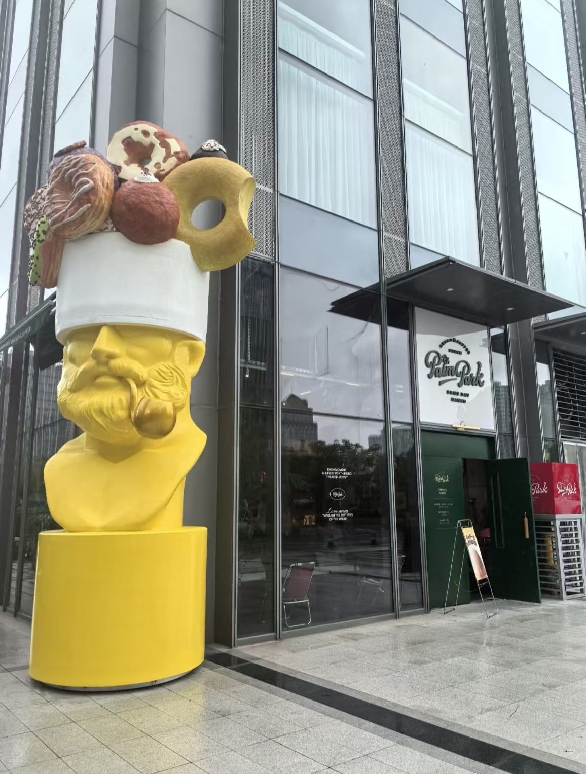 Custom landmark sculpture in its original project or workshop setting
